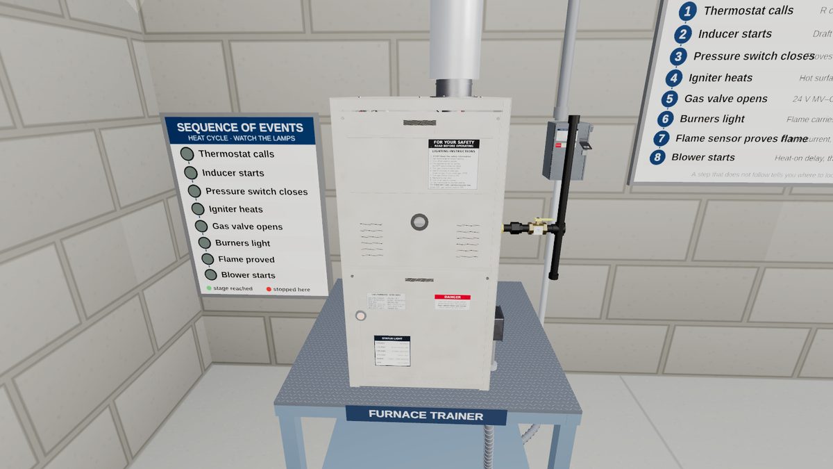 Hot surface igniter virtual skills lab