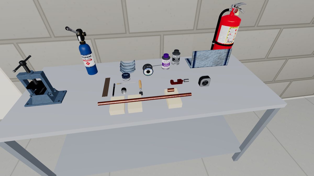 Sweat a copper joint virtual skills lab